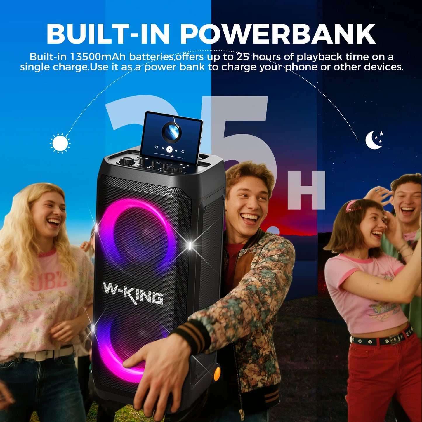 W-KING T12 Tragbare Bluetooth-Lautsprecher-Box