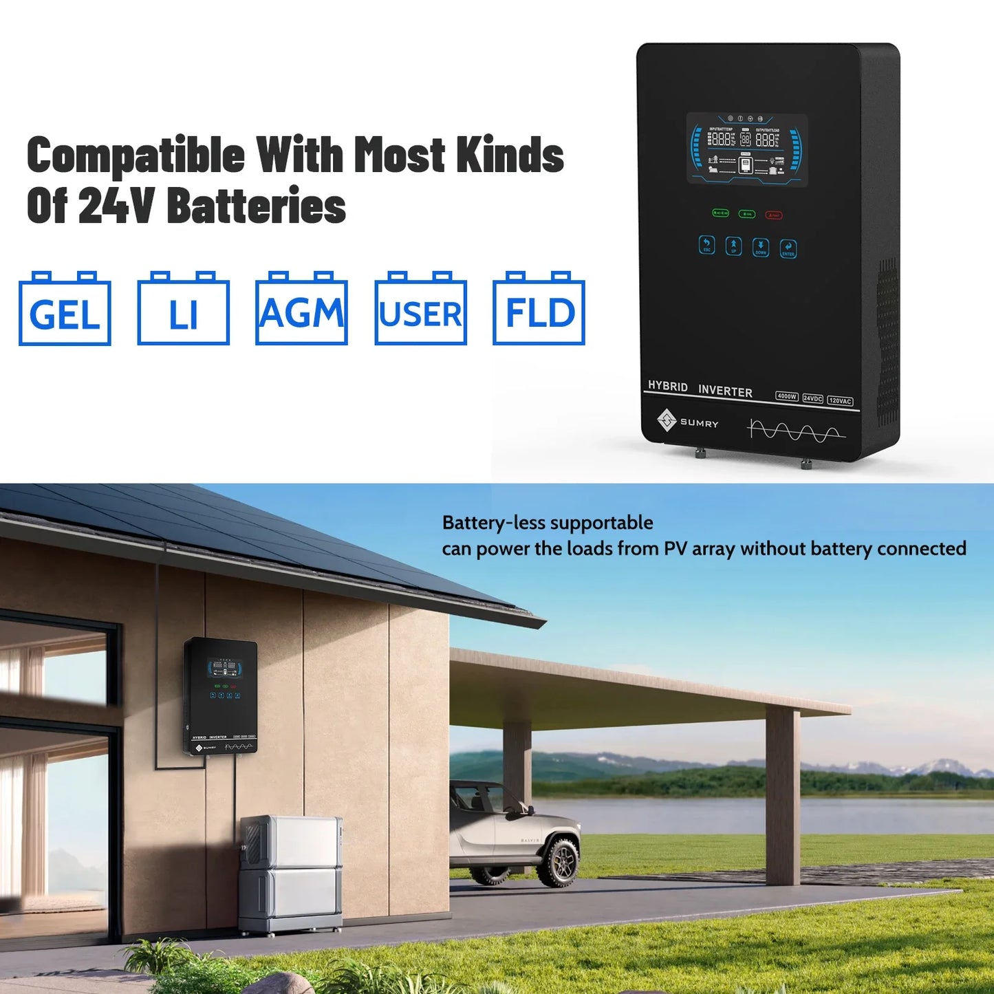 4KW 120V Off Grid Solar Inverter Charger