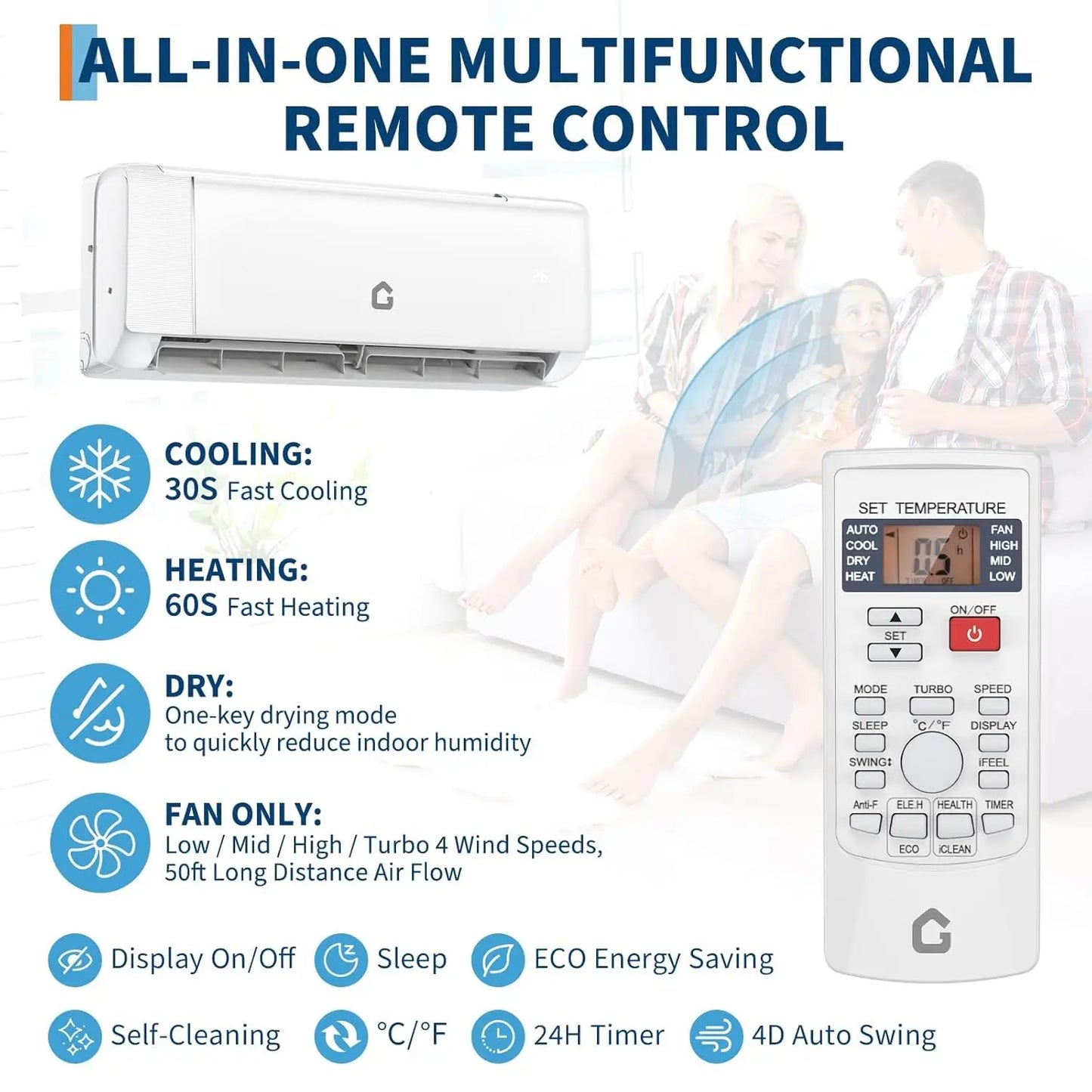 24000 BTU Mini Split AC and Heating System