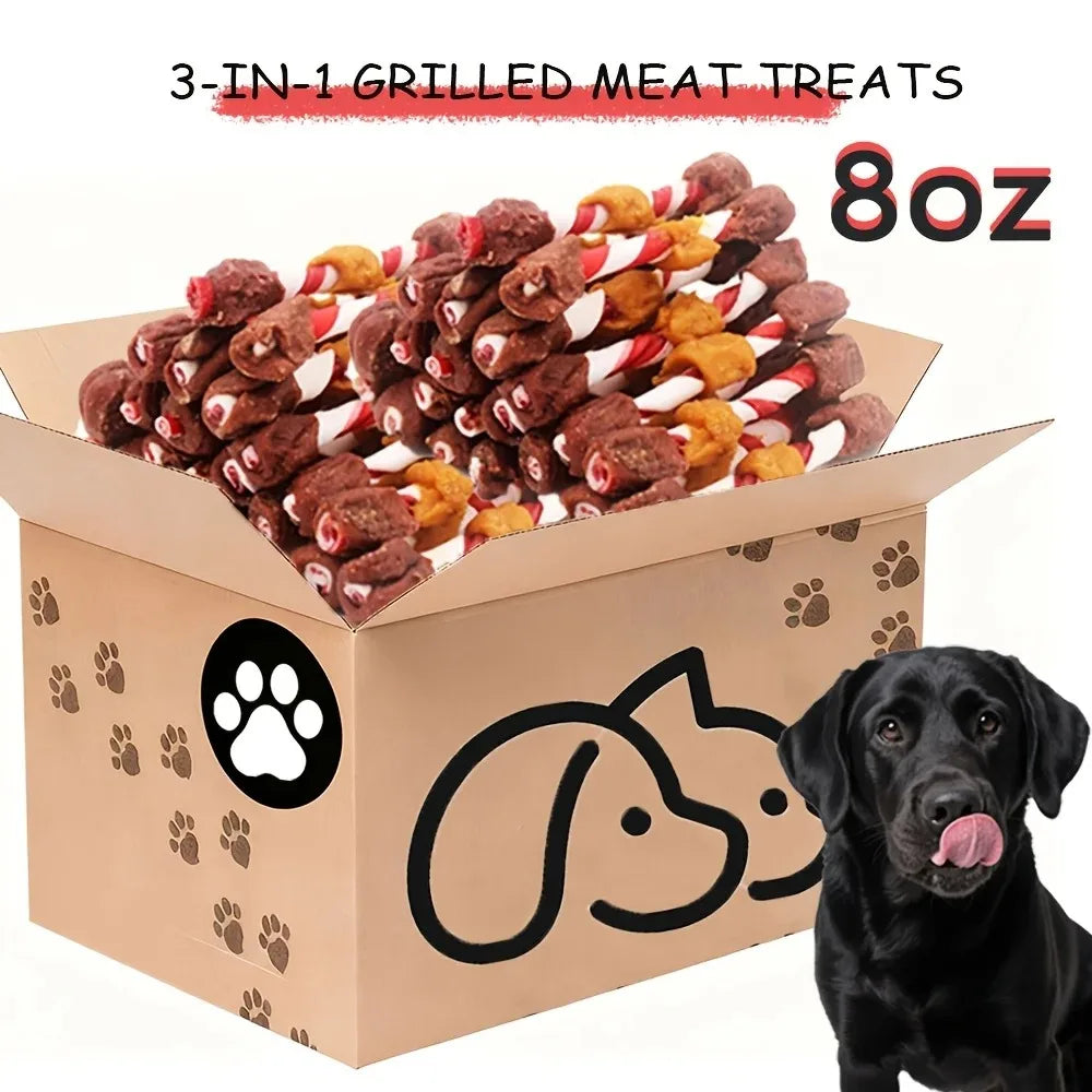 Triple-Flavored Kabob, Dog Treats to A Rawhide