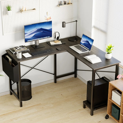 Corner 50 Inch Office Writing PC Wooden Table