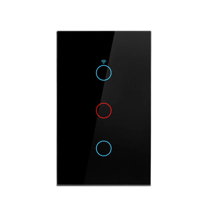 Tuya Smart Switches US Neutral Wire/No Neutral Wire Required 1/2/3/4 Gang Light WiFi Touch Switch Work with Alexa Google Home