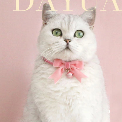 Cats Collar Lace Bow Tie hanging pearl