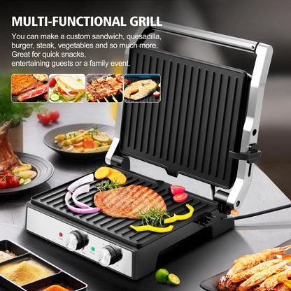 4-Slice Press Electric Grill Sandwich Maker