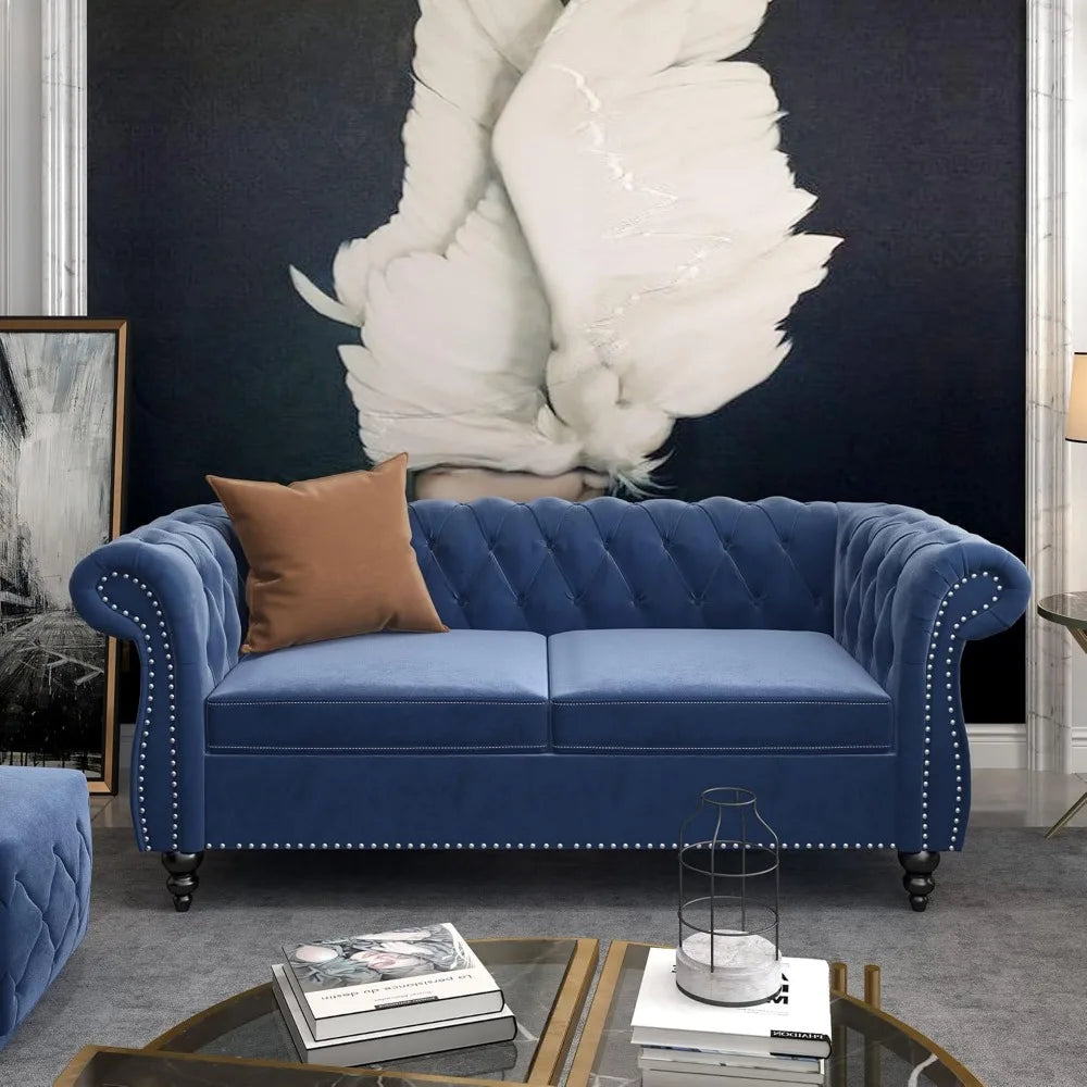 3 Piece Living Room Set, Velvet