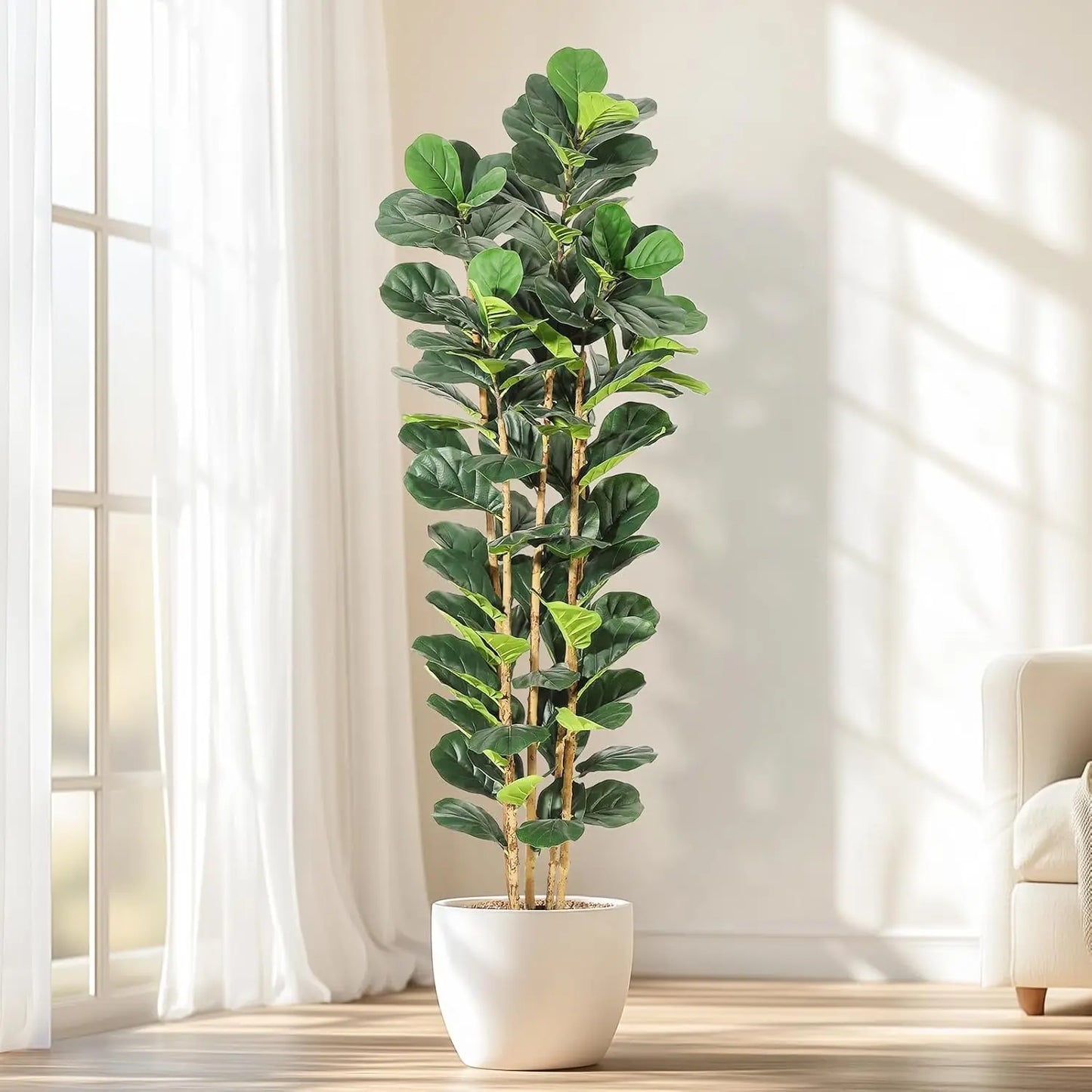 Fiddle Leaf Fig Tree with Pot Faux Trees