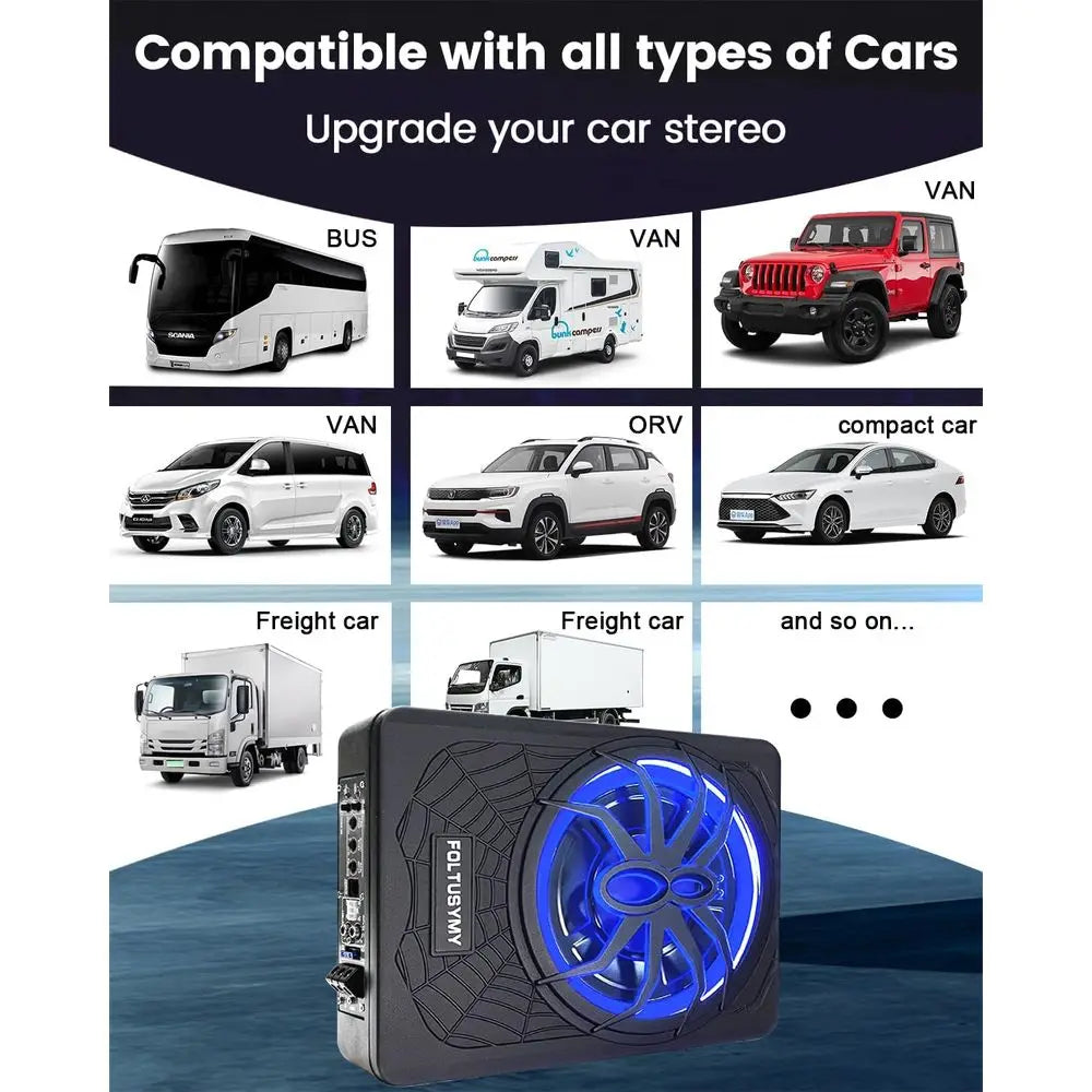 1200W 10 Compact Subwoofer with Built-in Amplifier