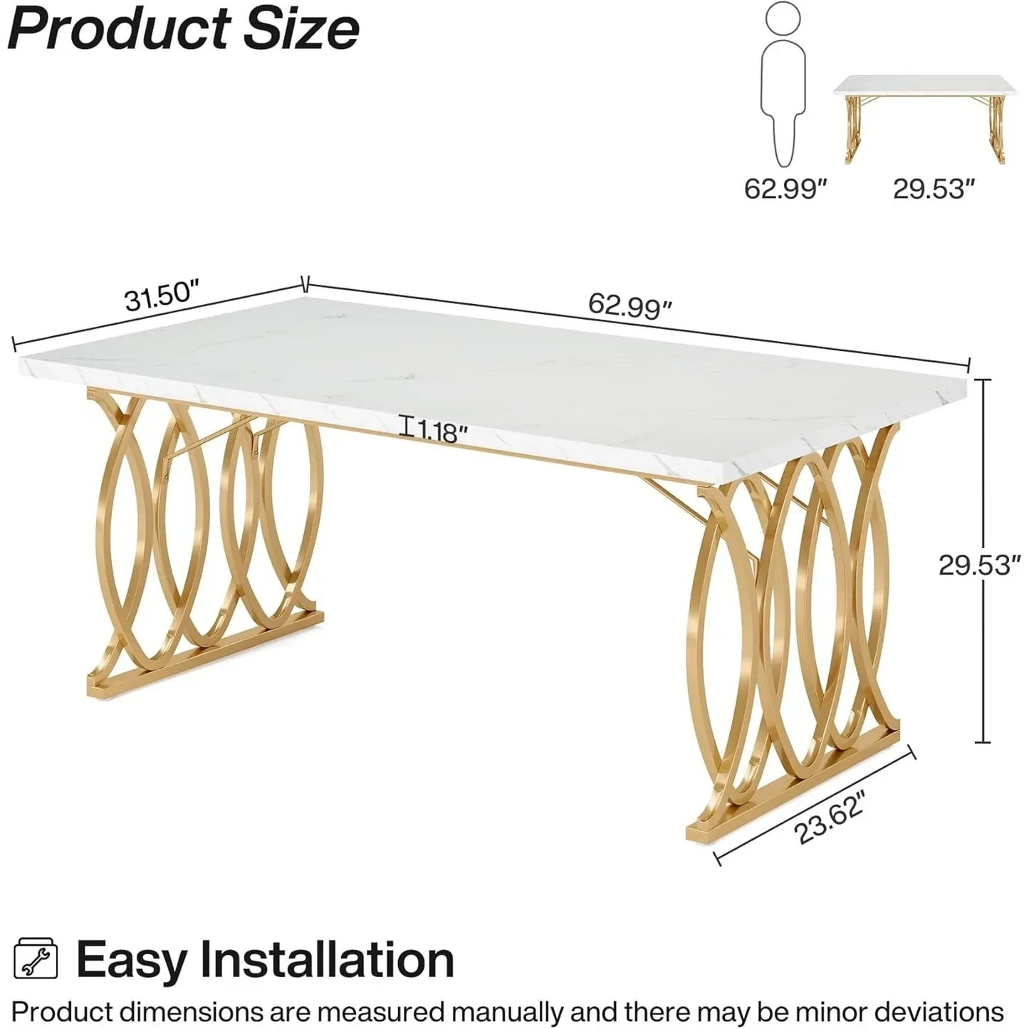 Modern Dining Table Unique Rectangular Furniture