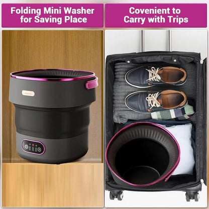 13L Foldable Mini Washer with with 4 Modes