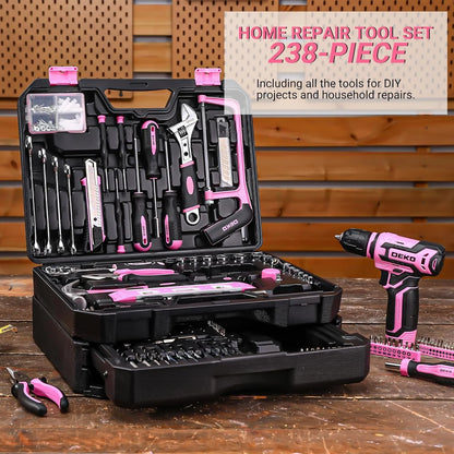 Mechanic Toolbox with 12V Power Cordless Drill