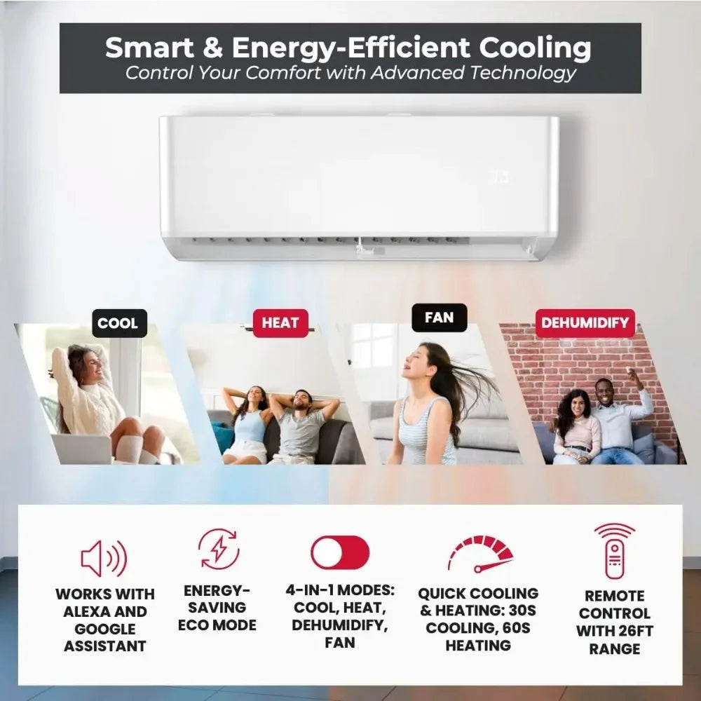 Energy-Efficient Wall Air Conditioner, Inverter, 12,000 BTU