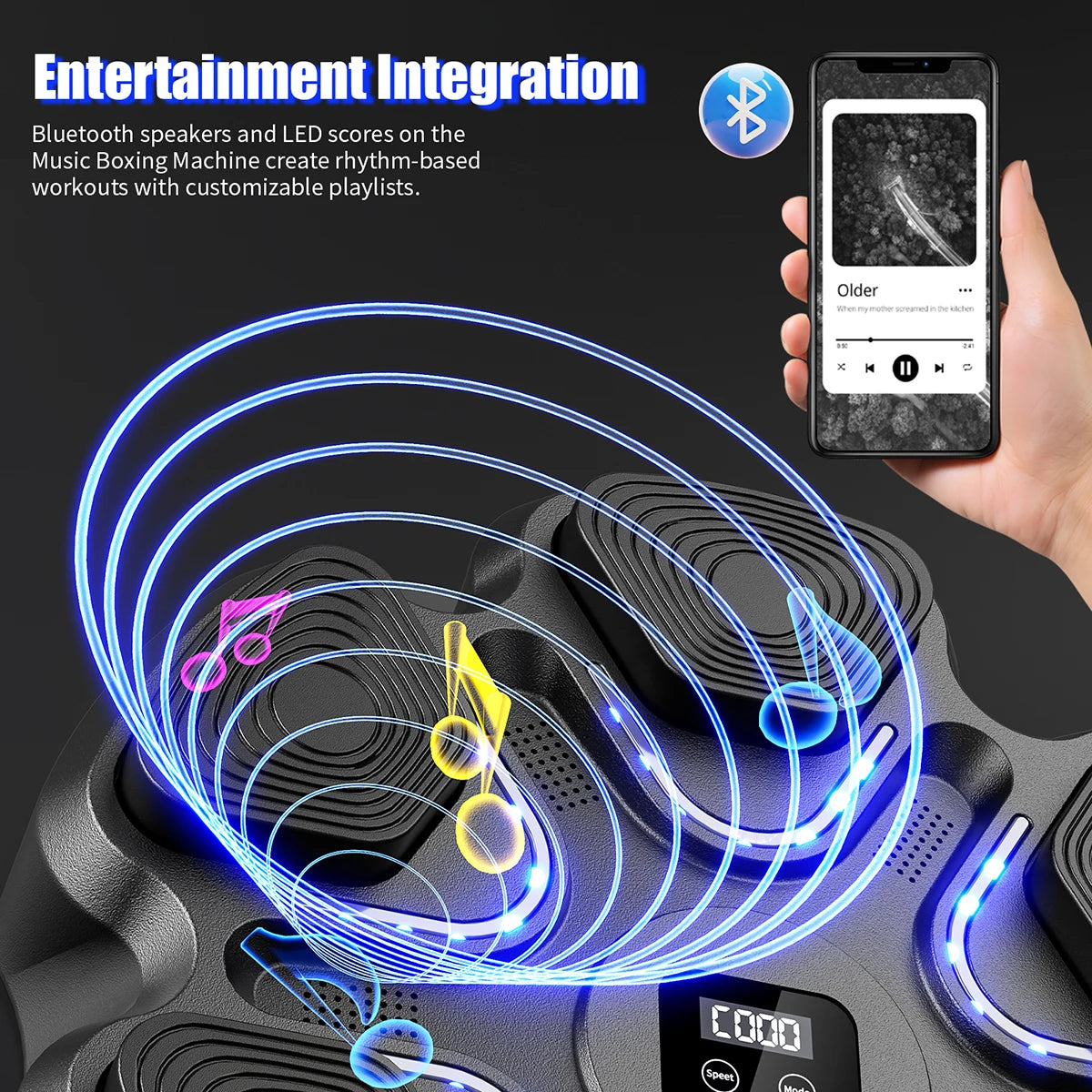 Music Boxing Machine, Smart Bluetooth Boxing Training
