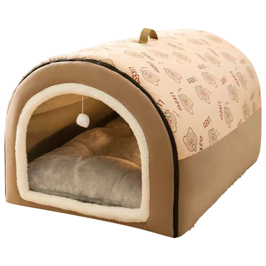Warm Winter Dog Mat Washable Detachable Dog Cave