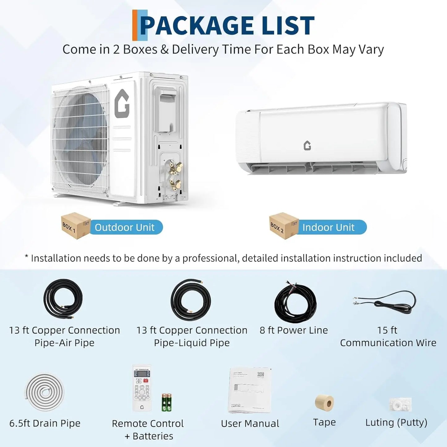 24000 BTU Mini Split AC and Heating System