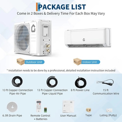 24000 BTU Mini Split AC and Heating System