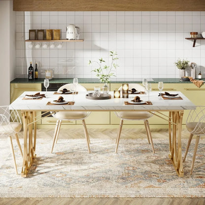 Modern Dining Table Unique Rectangular Furniture