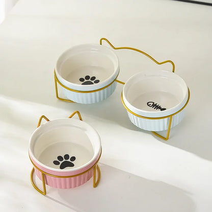 Single Or Double Tilt Bowl Ceramic for Pets