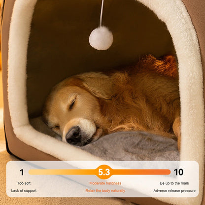 Warm Winter Dog Mat Washable Detachable Dog Cave