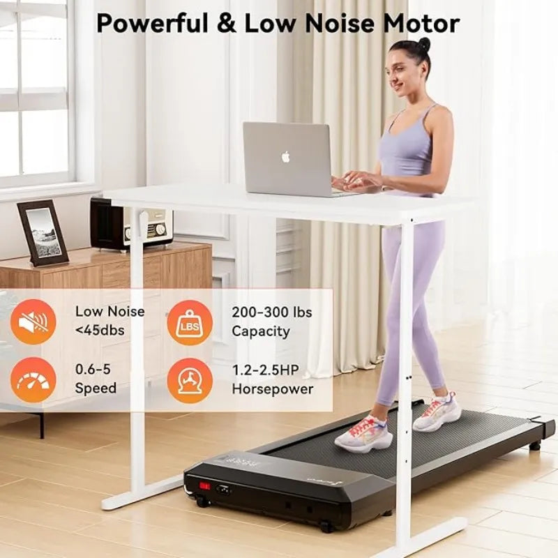 2-in-1 Home/Office 2.5 HP Walking,mini Treadmill