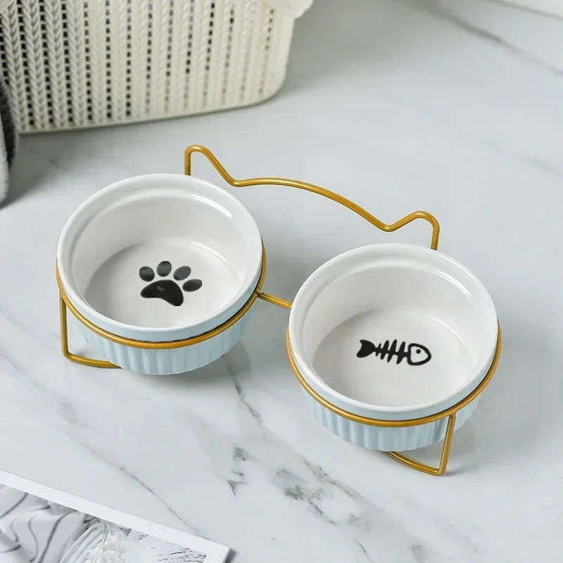 Single Or Double Tilt Bowl Ceramic for Pets