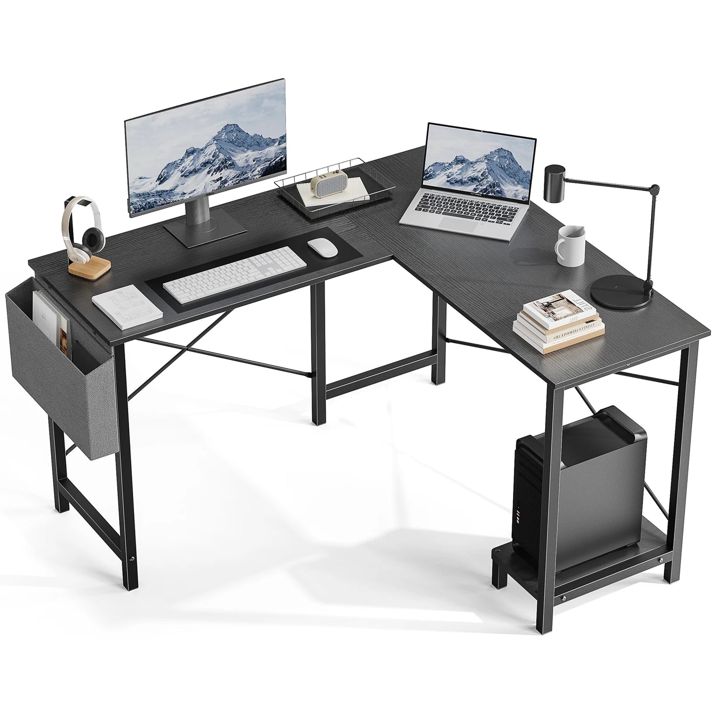 Corner 50 Inch Office Writing PC Wooden Table