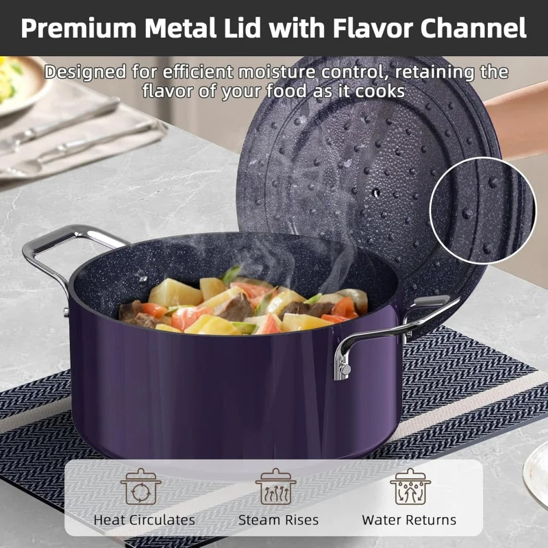 13Pc Lightweight Cookware Set, Non-Stick, Stay-Cool Handles