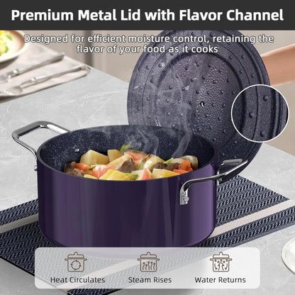 13Pc Lightweight Cookware Set, Non-Stick, Stay-Cool Handles