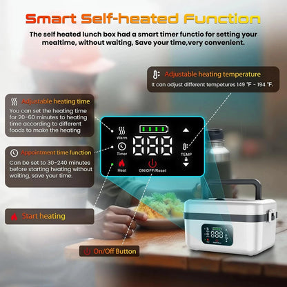 Wireless Electric Insulated Lunch Box, Food Warmer
