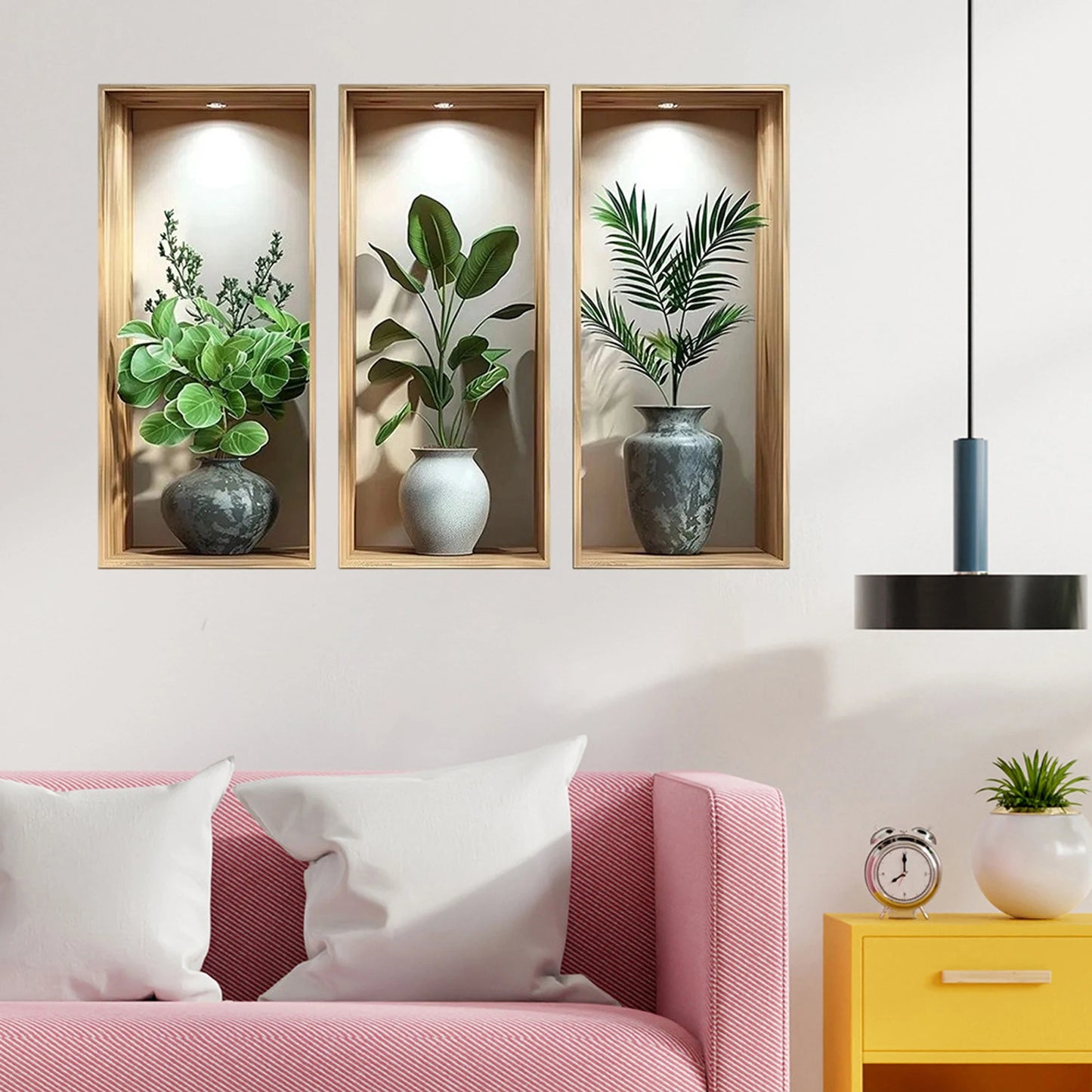Jungle Theme Wall Decal Set 3D Plants
