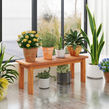 Wooden Plant Stand Outdoor Indoor Solid Wood Flower Pot Holder Display Shelf