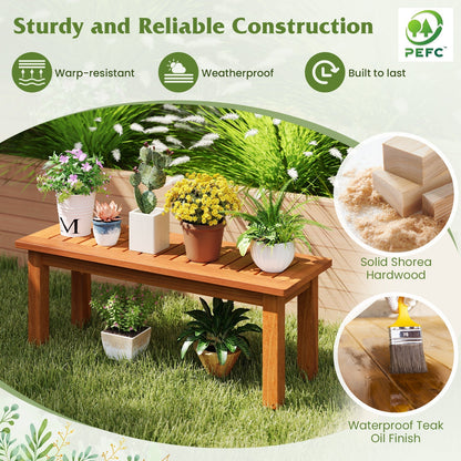 Wooden Plant Stand Outdoor Indoor Solid Wood Flower Pot Holder Display Shelf