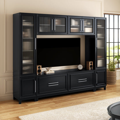 Vibe Haus 102" W Wall Unit Modern Entertainment Center