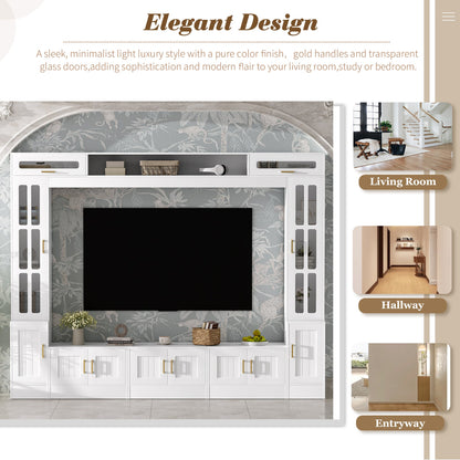 Vibe Haus 98.4" Wall Unit Entertainment Center