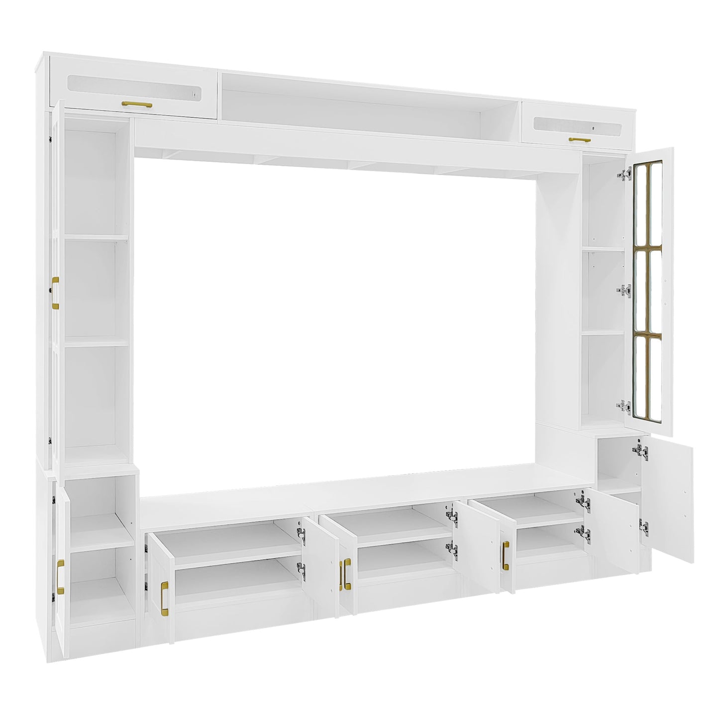 Vibe Haus 98.4" Wall Unit Entertainment Center