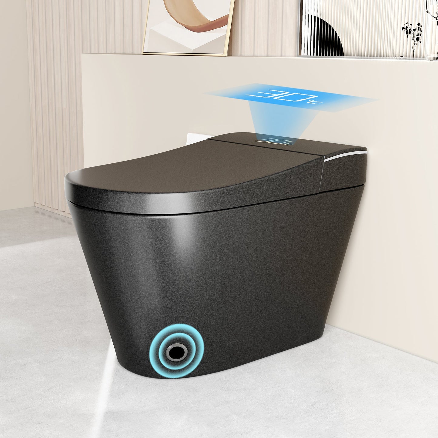 Unique Smart Toile with Built-In Bidet and Intelligent Features