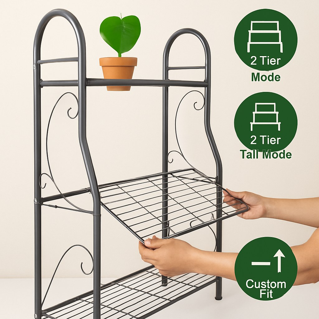 3 Tier Plant Stand Shelf for Indoor Outdoor Display