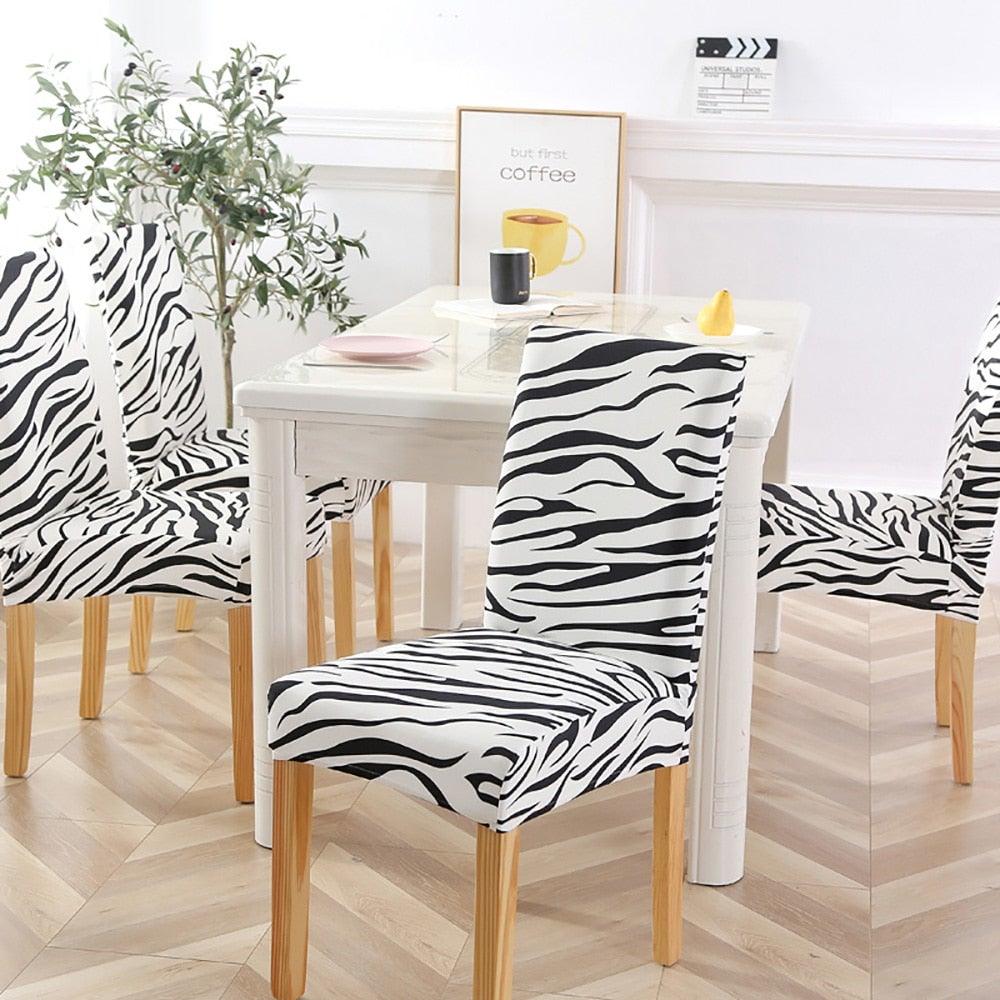 New Chair Covers Spandex Stretch Chair Covers Dining Slipcover Decorative Chair Cover floral For Kitchen Wedding Banquet Hotel Stretch Armless Chair Slipcover for Dining Room Seat Cushion, Spandex Kitchen Parson Chair Protector Cover, Removable & Washable
