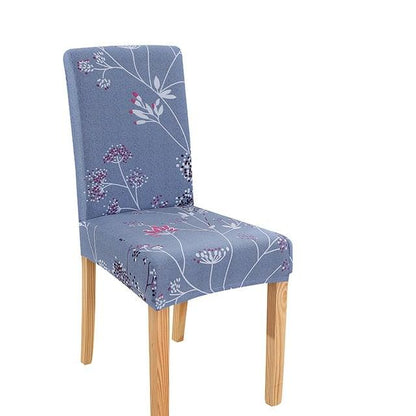 New Chair Covers Spandex Stretch Chair Covers Dining Slipcover Decorative Chair Cover floral For Kitchen Wedding Banquet Hotel Stretch Armless Chair Slipcover for Dining Room Seat Cushion, Spandex Kitchen Parson Chair Protector Cover, Removable & Washable