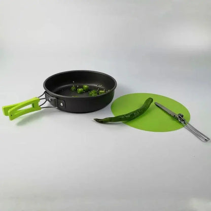 Lightweight Folding Non-stick Camping Cookware and Tableware Set