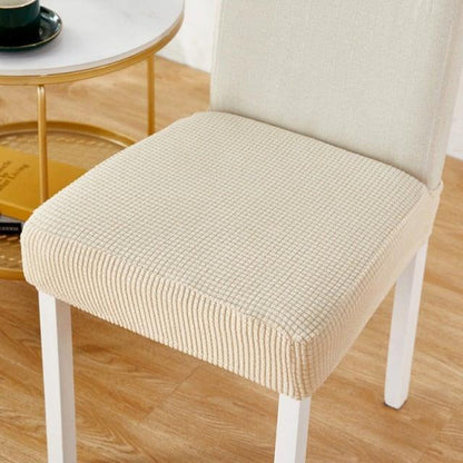 Removable Washable Anti-Dust Dinning Room Chair Seat Cushion Elastic Solid Printed Seat Cover For Chair Slipcovers For Dining Room Chair Protector Chair Cover Thick Stretch Chair Cover Removable Washable Dining Room Chair Protector Cover Seat Slipcover