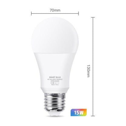 Smart Light Bulb E27 LED Lamp RGB+White+Warm White Work With Alexa Google Home Dimmable Timer Function RGB LED Bulb Bulb-Timer  Sunrise  Sunset Dimmable Multicolo Warm White No Hub Required Compatible With Alexa Google Home Assistant