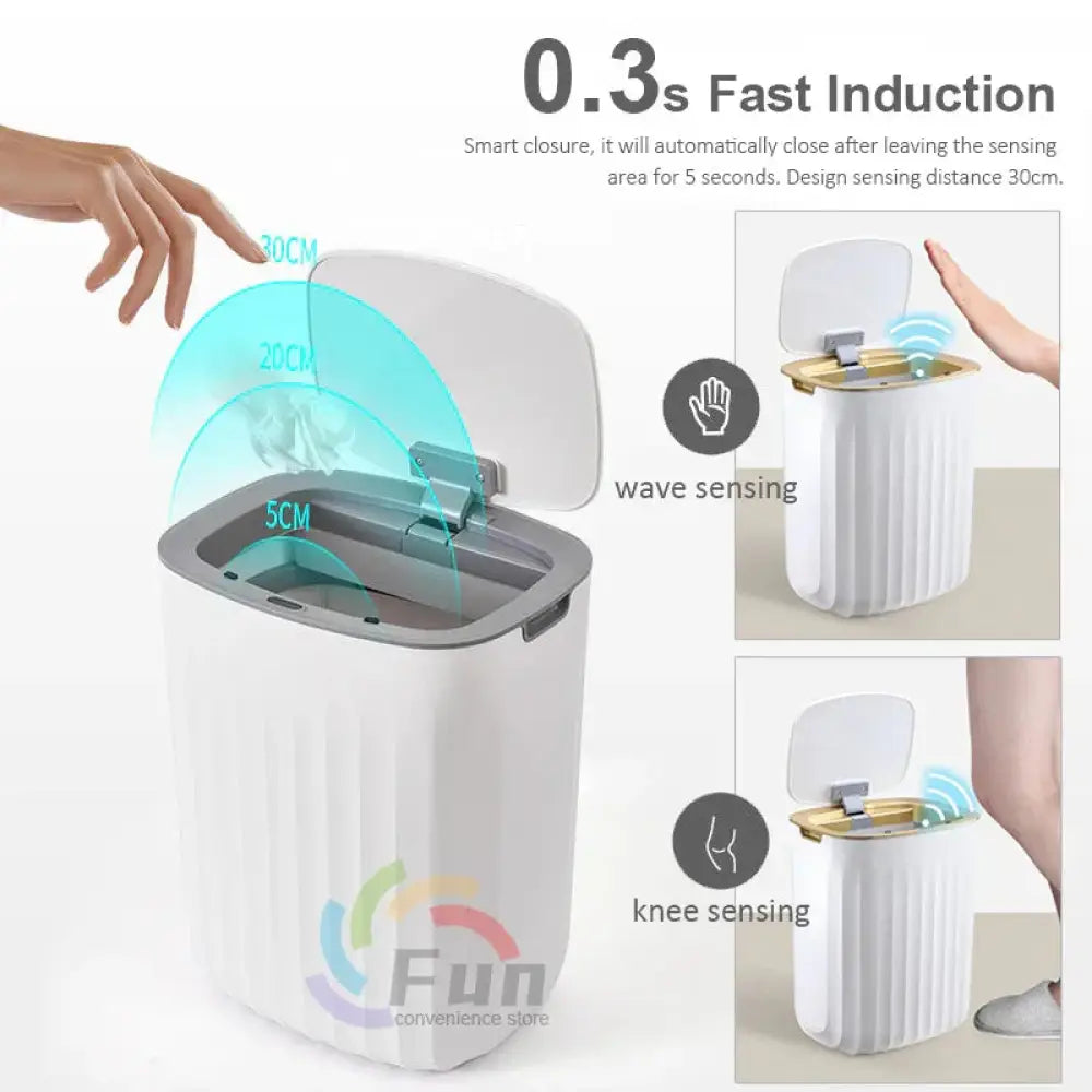 Smart Touchless Motion Sensor Trash can for Home and Car