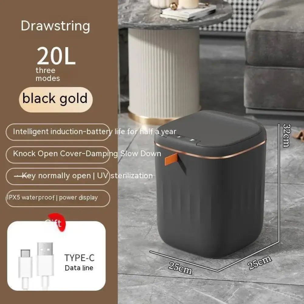 Smart Touchless Motion Sensor Trash can for Home and Car