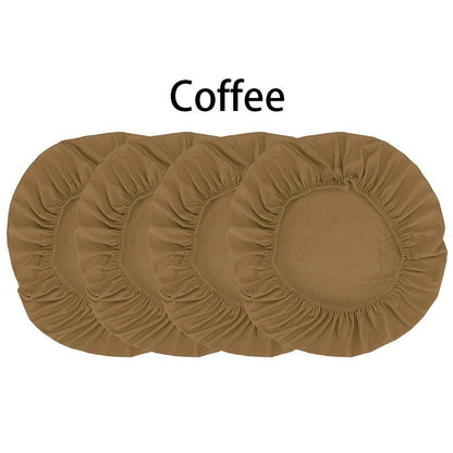 Spandex Dining Room Chair Seat Covers Removable Washable Elastic Cushion Covers For Oblong Square Round Chair Dining Chair Seat Covers for Dining Room Chairs Stretch Jacquard Dining Room Chair Seat Covers