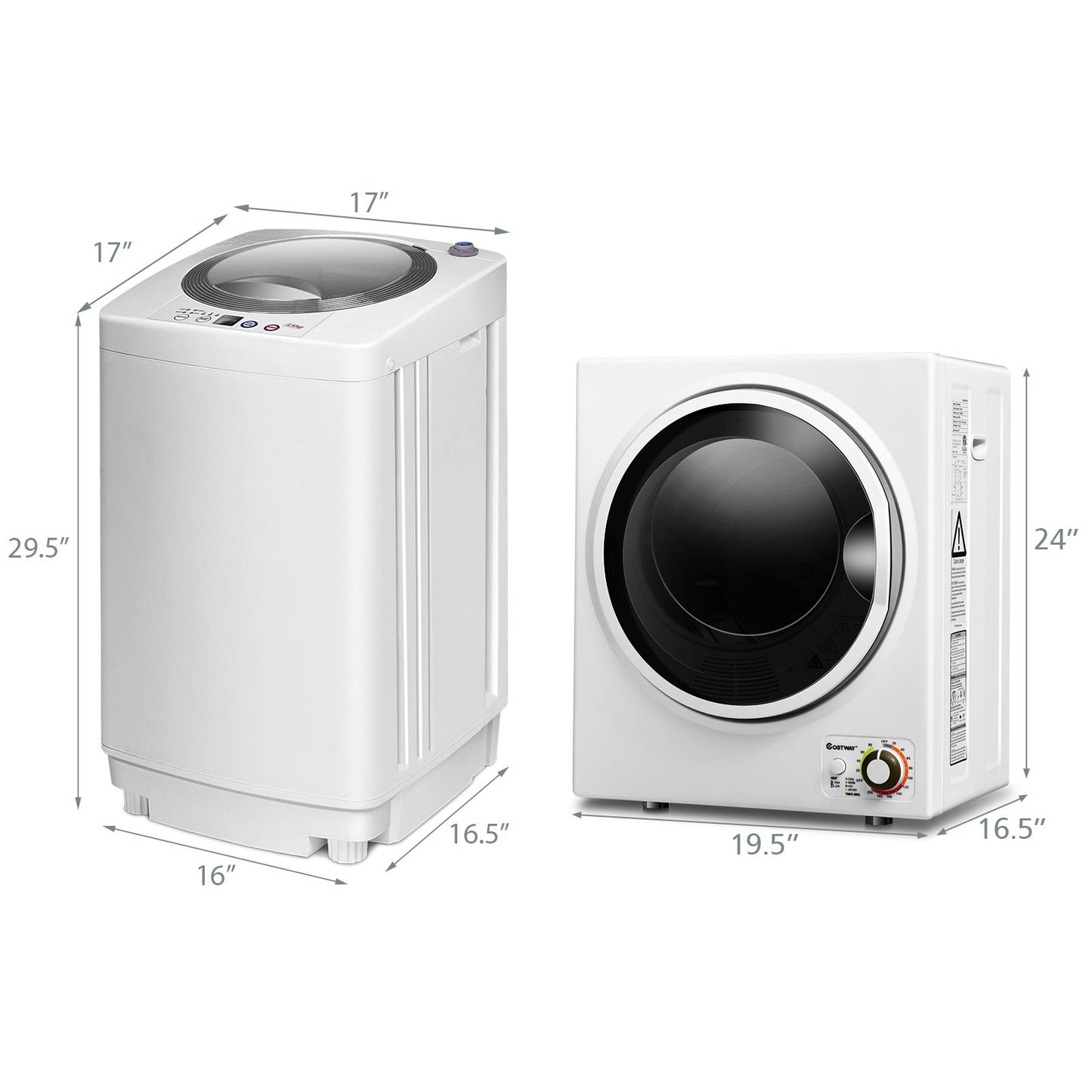 Electric Laundry Dryer and Full-Automatic Washing Machine Combo