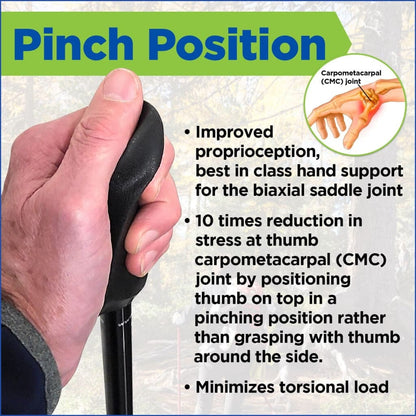 Motivator Swift Connect Travel Poles for Balance and Rehab - Patented Stability Grips - Lightweight, Adjustable and Collapsible includes Detachable Feet and Travel Bag
